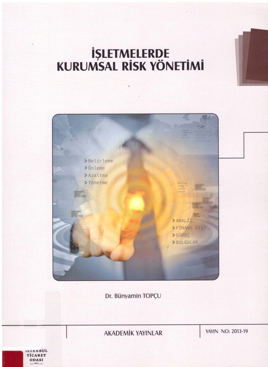 İşletmelerde Kurumsal Risk Yönetimi